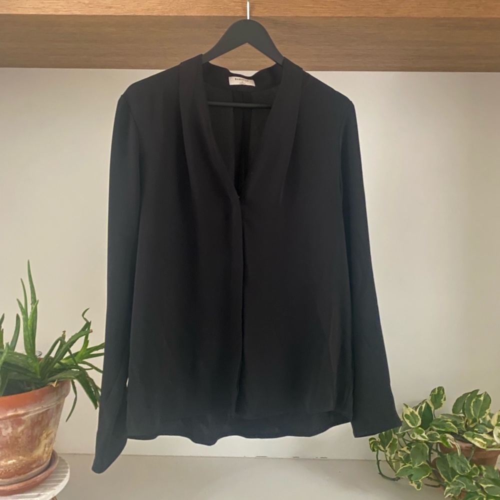 Babaton black dress shirt